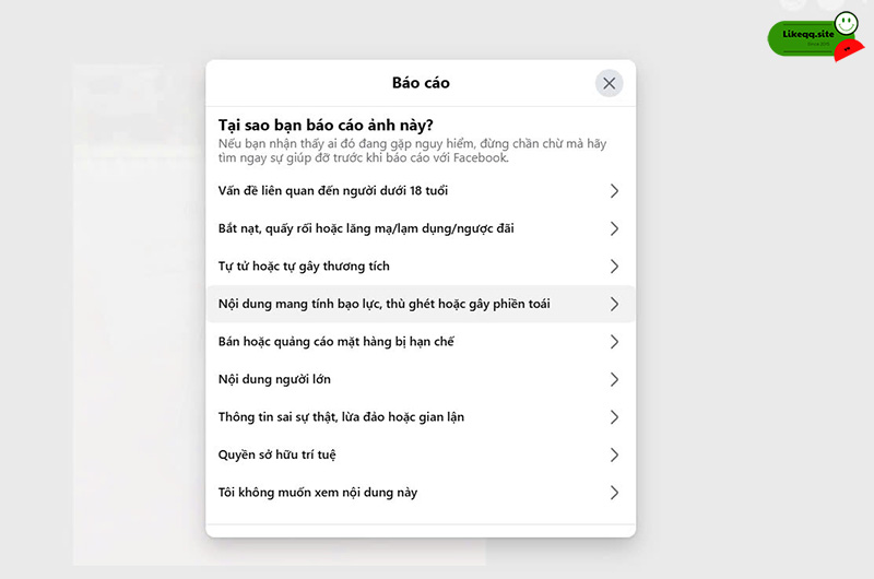 Tụt follow facebook bị report