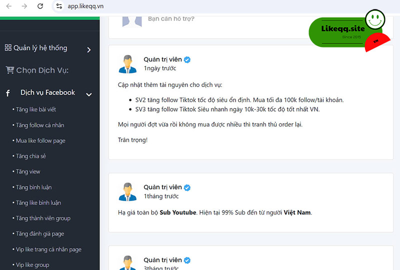 Mua like Fanpage uy tín tại Likeqq.site