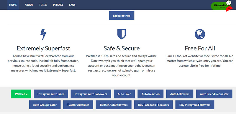 Tool tăng like facebook miễn phí WefBee