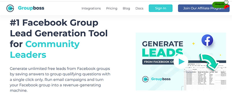 App tăng thành viên group Facebook Groupboss
