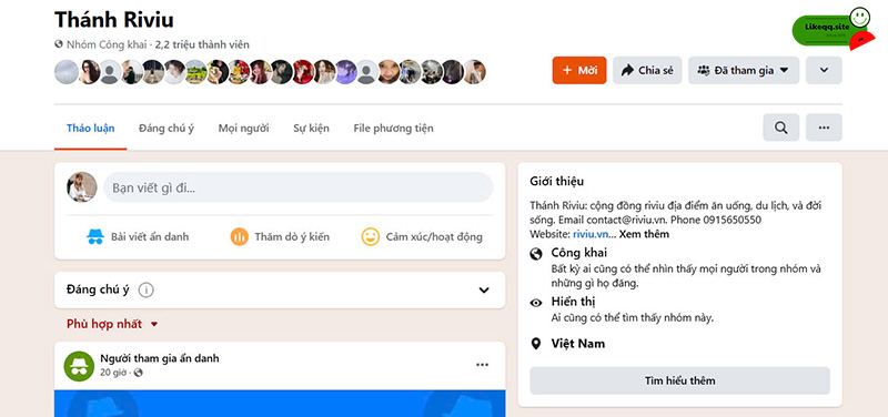 Cách buff thành viên nhóm facebook bền vững