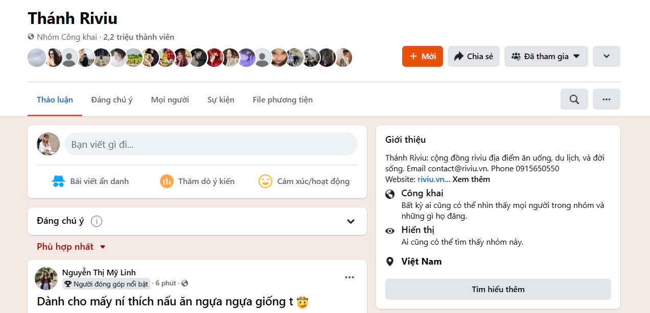 Tạo group facebook