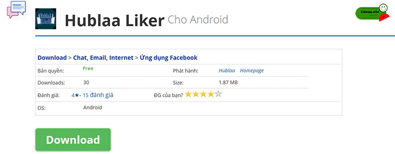 App buff like miễn phí Hublaa Liker