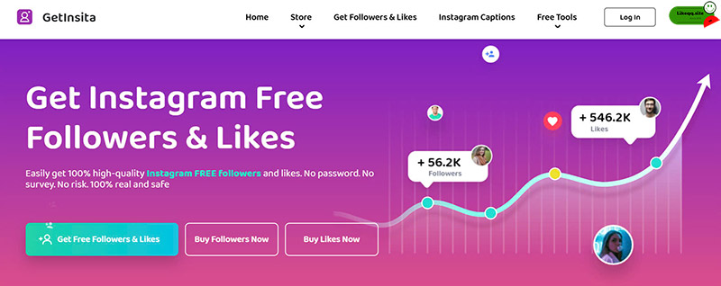 App tăng follow Facebook Getlnsta
