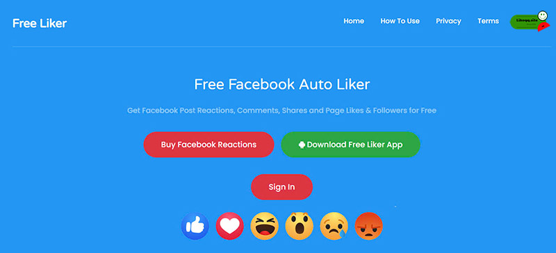 App tăng follow facebook trên điện thoại Freeliker