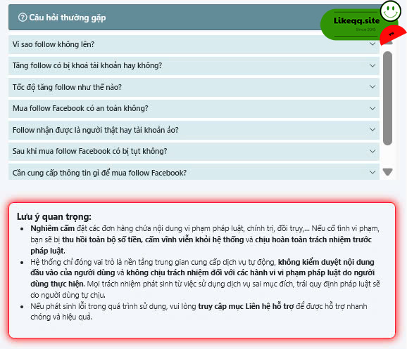 Câu hỏi thường gặp khi buff follow facebook