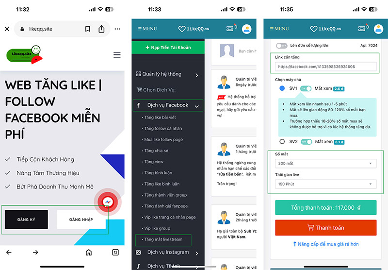 Hack live facebook trên điện thoại