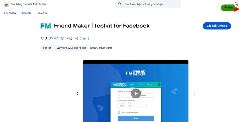 Hủy follow trên facebook hàng loạt bằng extension