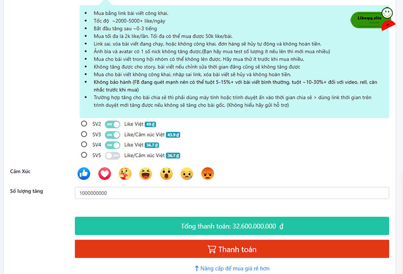 Lưu ý khi hack like avatar facebook